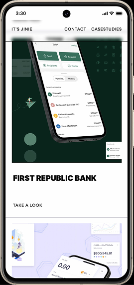 Old portfolio on mobile